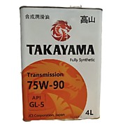 Масло 75w90, TAKAYAMA 4л GL-5 трансмиссионное полностью синтетическое