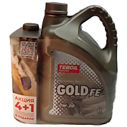 Масло моторное TEBOIL Gold FE 0W20 синтетическое ПРОМО 4 л + 1 л