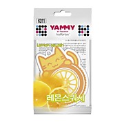 Ароматизатор подвес.YAMMY картон с пропиткой Котик "Lemon Squash"