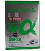 Масло моторное ALPHAS 5W20 SP/GF-6A 4л синтетическое