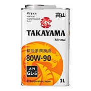 Масло 80w90, TAKAYAMA Трансмиссионное 1л минеральное GL-5 