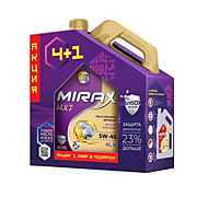Масло моторное Mirax MX7 SAE 5w40 4+1л API SL/CF, синтетическое