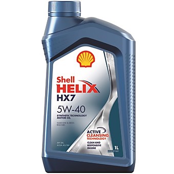 Масло моторное SHELL HELIX PLUS HX7 5w40 1л Полусинтетика 