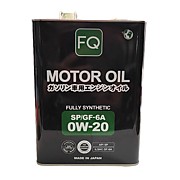 Моторное масло FQ 0W-20 SP/GF-6A FULLY SYNTHETIC, 4л для бензинового двигателя 