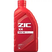 Масло моторное ZIC X4 10W40 1л Полусинтетика для бензиновых двигателей. 