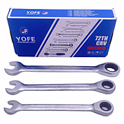 Ключ рожковый с трещоткой 13"