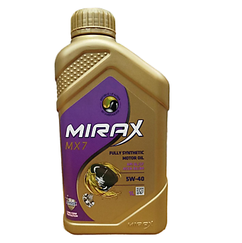Масло моторное Mirax MX7 SAE 5w40 1л ACEA A3/B4 API SL/CF, синтетическое