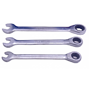 Ключ рожковый с трещоткой 12"